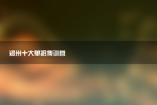 郑州十大单招集训营