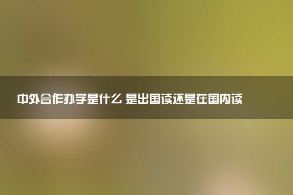 中外合作办学是什么 是出国读还是在国内读