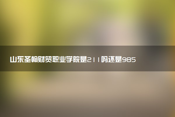 山东圣翰财贸职业学院是211吗还是985 怎么样值得读吗及学长学姐评价
