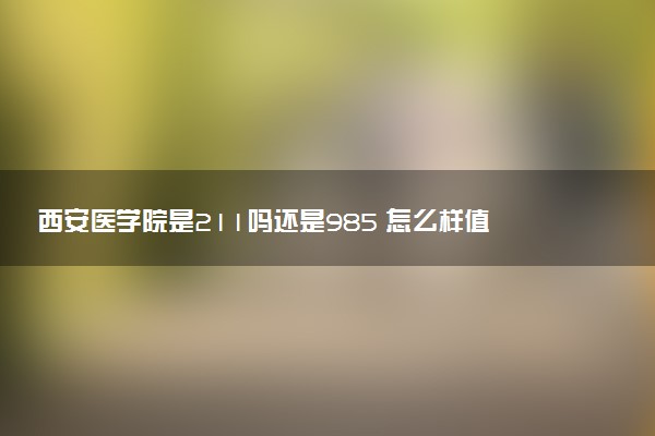 西安医学院是211吗还是985 怎么样值得读吗及学长学姐评价