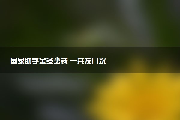 国家助学金多少钱 一共发几次