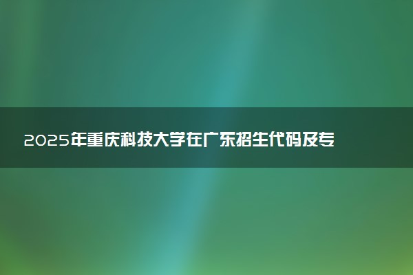 2025年重庆科技大学在广东招生代码及专业代码 重庆科技大学广东代码是多少？怎么查询？