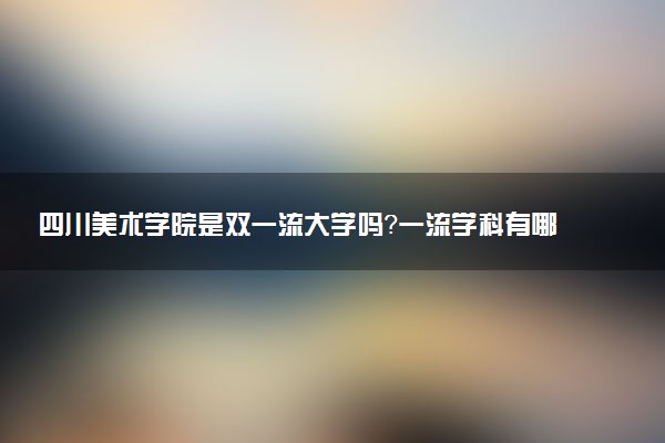 四川美术学院是双一流大学吗？一流学科有哪些及历年分数线位次