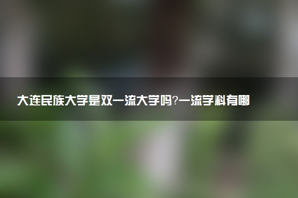 大连民族大学是双一流大学吗？一流学科有哪些及历年分数线位次