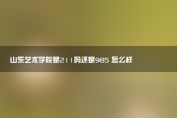 山东艺术学院是211吗还是985 怎么样值得读吗及学长学姐评价