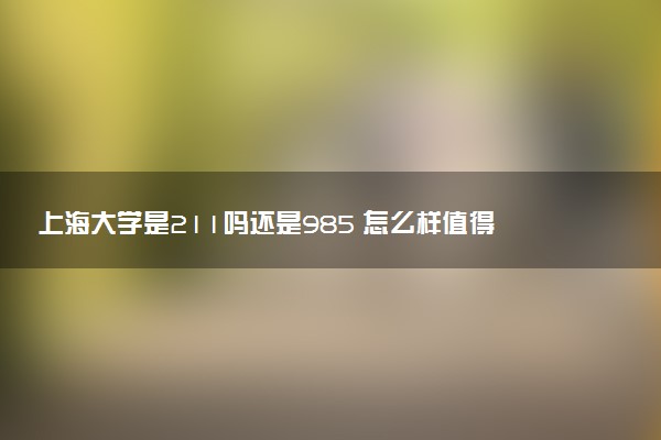 上海大学是211吗还是985 怎么样值得读吗及学长学姐评价