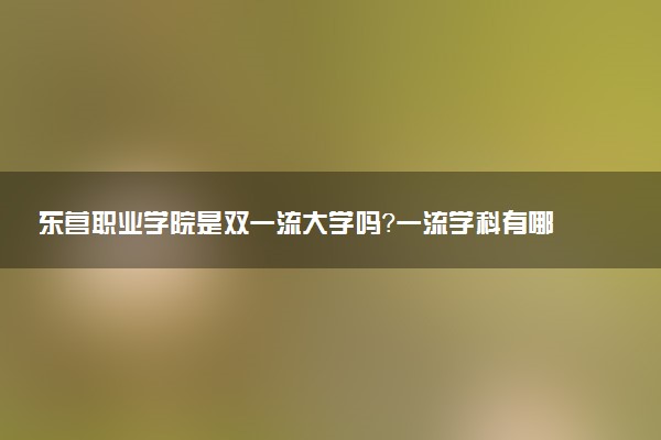 东营职业学院是双一流大学吗？一流学科有哪些及历年分数线位次
