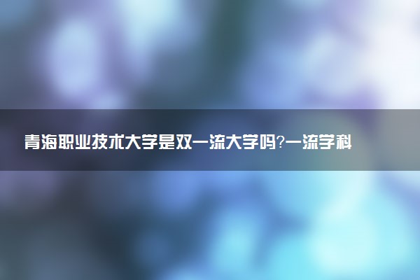 青海职业技术大学是双一流大学吗？一流学科有哪些及历年分数线位次