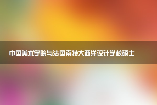 中国美术学院与法国南特大西洋设计学校硕士好考吗？