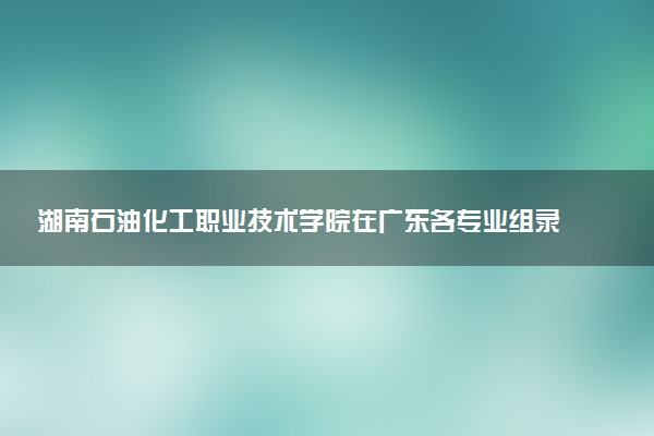 湖南石油化工职业技术学院在广东各专业组录取位次是多少 最低录取140989位（2026年参考）