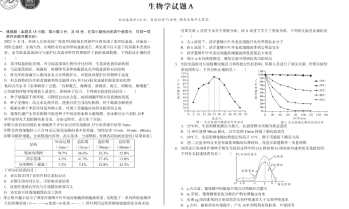 2026届安徽A10联盟高三上学期11月期中质量检测生物试题及答案解析